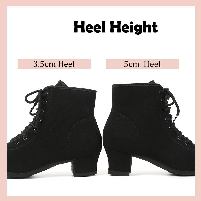 DKZSYIM Nove ženske tenisice za plesne latinske plesove Jazz Cipele za moderni ples Čizme na vezanje Crveno crne tenisice za sportske plesove