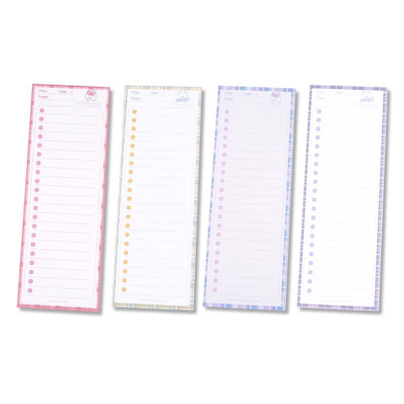Long Memo Pads Planners Notebooks Επένδυση σημειωματάριο Cute Bunny Bear Rabbit Stationery School Προμήθειες γραφείου Ατζέντα εκκρεμοτήτων Έλεγχος λίστας