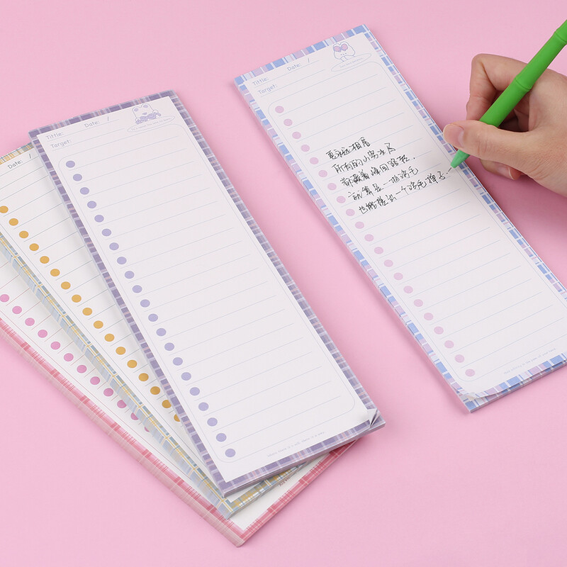Long Memo Pads Planners Notebooks Επένδυση σημειωματάριο Cute Bunny Bear Rabbit Stationery School Προμήθειες γραφείου Ατζέντα εκκρεμοτήτων Έλεγχος λίστας