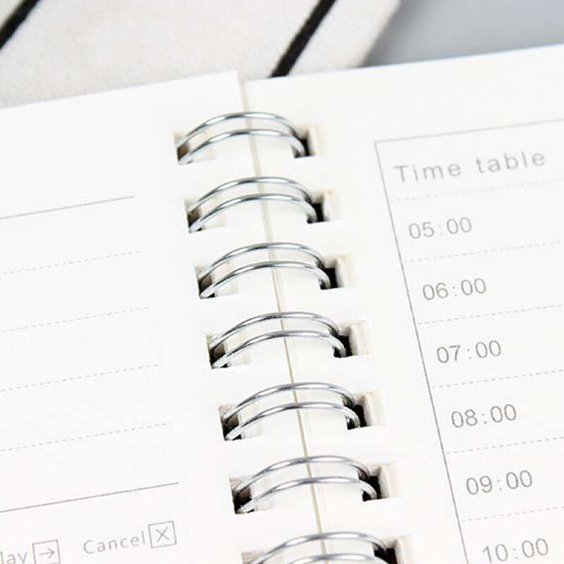 Βιβλίο Daily Planner Μηνιαίο εβδομαδιαίο σημείωμα ώρας Οργάνωση προγραμματισμού ημερήσιου περιοδικού Πρόγραμμα ατζέντας Σημειωματάριο Σχολικά προμήθειες