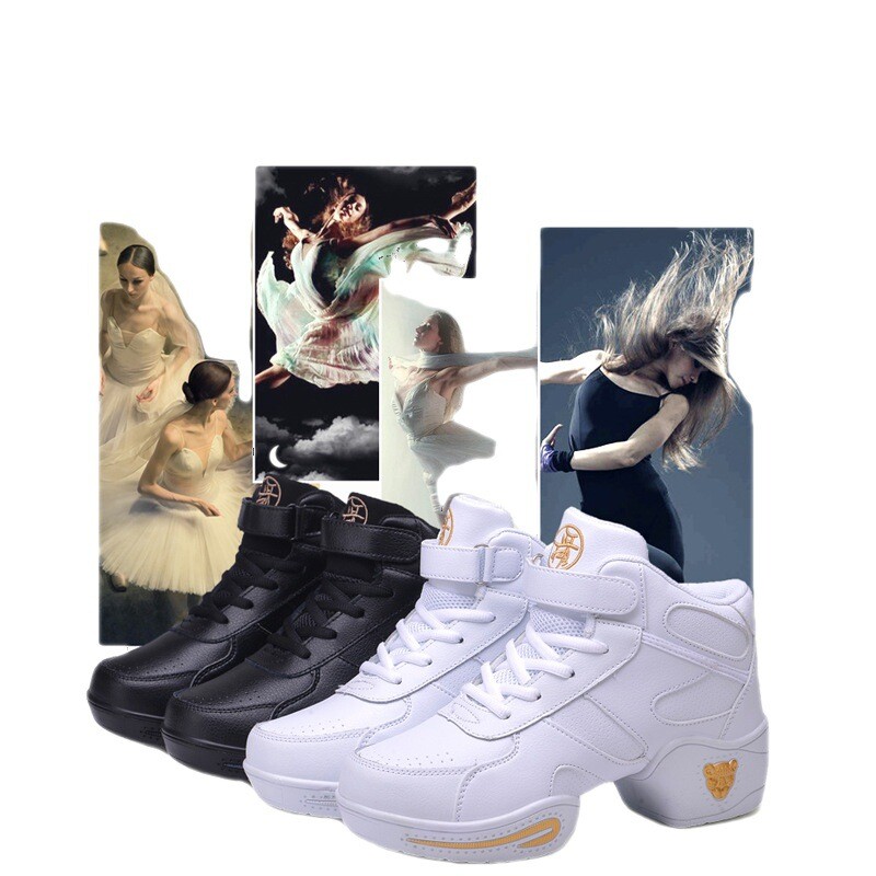 Γυναικεία παπούτσια χορού Γυναικεία μοντέρνα μαλακή εξωτερική σόλα Jazz αθλητικά παπούτσια Δερμάτινα αναπνέει ελαφριά Γυναικεία χορευτική γυμναστική