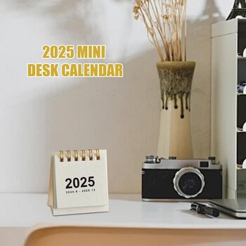 Small Desk Calendar Cute Daily Planner Simple Calendar Book Εβδομαδιαία λίστα υποχρεώσεων Πρόγραμμα Table Planner Books 2025 Pocket Calendar