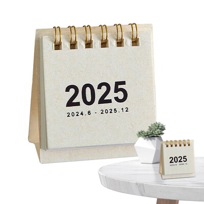 Mazs galda kalendārs jauks dienas plānotājs Vienkārša kalendāra grāmata Iknedēļas uzdevumu saraksts Grafiks Tabulu plānotāja grāmatas 2025. gada kabatas kalendārs