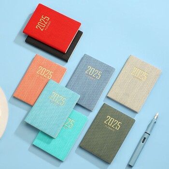 A7 2025 Agenda Book Portable Pocket with Calendar Notebooks Diary Weekly Planner Students