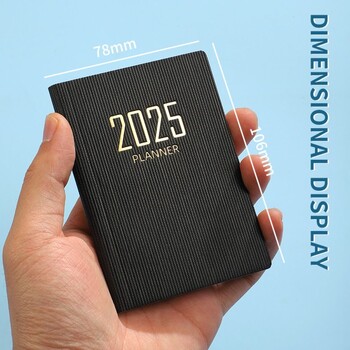 A7 2025 Agenda Book Portable Pocket with Calendar Notebooks Diary Weekly Planner Students