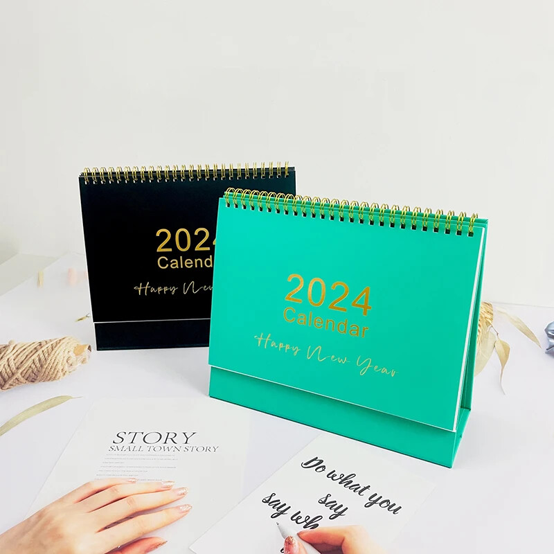 Επιτραπέζιο Ημερολόγιο Μεγάλο πηνίο διπλής όψης 2024 Λίστα εκκρεμών εργασιών ημερολογίου Ετήσιο μηνιαίο ημερήσιο πρόγραμμα οργάνωσης Σχολική προμήθειες γραφείου