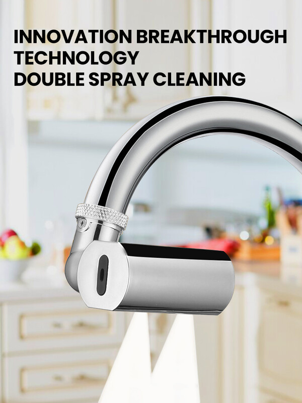 Mažas skraidantis lietaus maišytuvas virtuvės daržovių plovimo dušo maišytuvas Keturių greičių besisukantis indų plovimo snapelis maišytuvas krioklio aeratorius