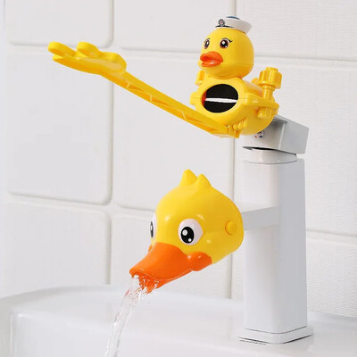 Karikatūra Duck Kitchen Ērta ierīce bērnu mazgāšanai jaucējkrāna pagarinātājs bērniem roku mazgāšanai vannas istabas izlietnē