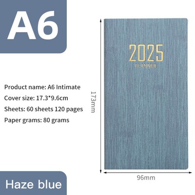 Minimālisma A5 2025. gada dienas kārtības grāmata ar kalendāra uzdevumu sarakstu A5 piezīmju grāmatiņa spāņu valodā Morandi krāsa 2025. gada plānotājs, piezīmju grāmatiņa, skolas birojs