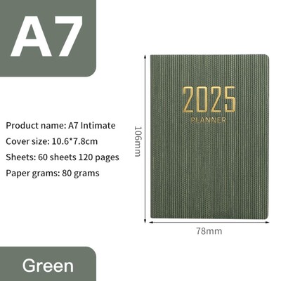 Minimālisma A5 2025. gada dienas kārtības grāmata ar kalendāra uzdevumu sarakstu A5 piezīmju grāmatiņa spāņu valodā Morandi krāsa 2025. gada plānotājs, piezīmju grāmatiņa, skolas birojs