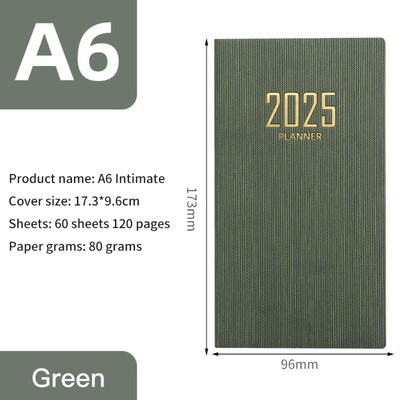 Minimālisma A5 2025. gada dienas kārtības grāmata ar kalendāra uzdevumu sarakstu A5 piezīmju grāmatiņa spāņu valodā Morandi krāsa 2025. gada plānotājs, piezīmju grāmatiņa, skolas birojs