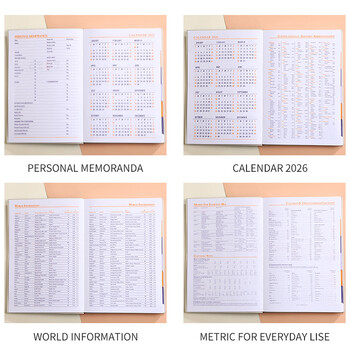 2025 A5 Daily Planner Notebook 365-Day Calendar Εβδομαδιαίο μηνιαίο πρόγραμμα οργάνωσης για Office School for Journaling Ορισμός στόχου