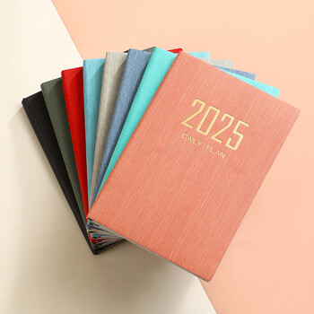 2025 A5 Daily Planner Notebook 365-Day Calendar Εβδομαδιαίο μηνιαίο πρόγραμμα οργάνωσης για Office School for Journaling Ορισμός στόχου