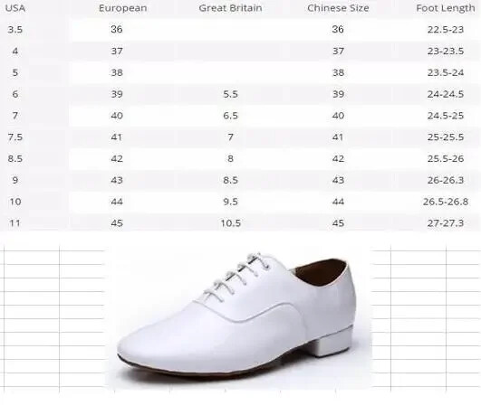 Επαγγελματικά ανδρικά παπούτσια latin χορού Μαύρα Λευκά Χαμηλό τακούνι Ύψος 2,5 εκ. Μοντέρνα παπούτσια Tango Room Ballroom/Jazz Shoes/Salsa Shoes