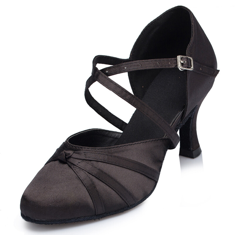 Ženske latino cipele Salsa Tango Ballroom Party Ženske visoke pete Satenske ružičaste crne cipele za sportove na otvorenom