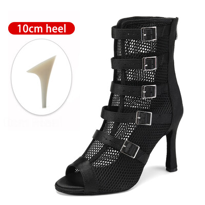 SWDZM Seksīgas sieviešu deju apavi balles deju zābaki Melni džeza deju apavi zamšādas zoles apavi dejām Pielāgojams papēdis 4 cm-11 cm