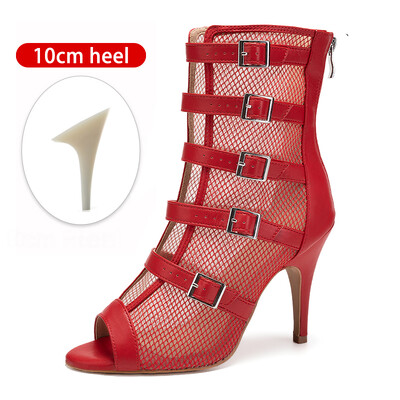 SWDZM Seksīgas sieviešu deju apavi balles deju zābaki Melni džeza deju apavi zamšādas zoles apavi dejām Pielāgojams papēdis 4 cm-11 cm