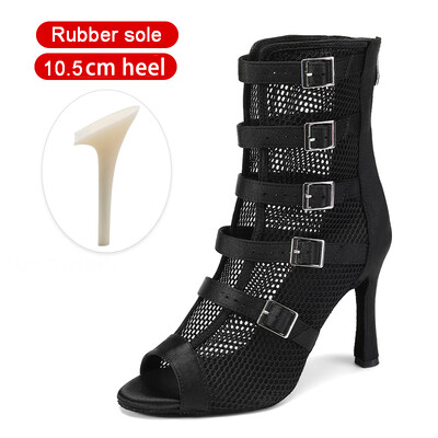 SWDZM Seksīgas sieviešu deju apavi balles deju zābaki Melni džeza deju apavi zamšādas zoles apavi dejām Pielāgojams papēdis 4 cm-11 cm
