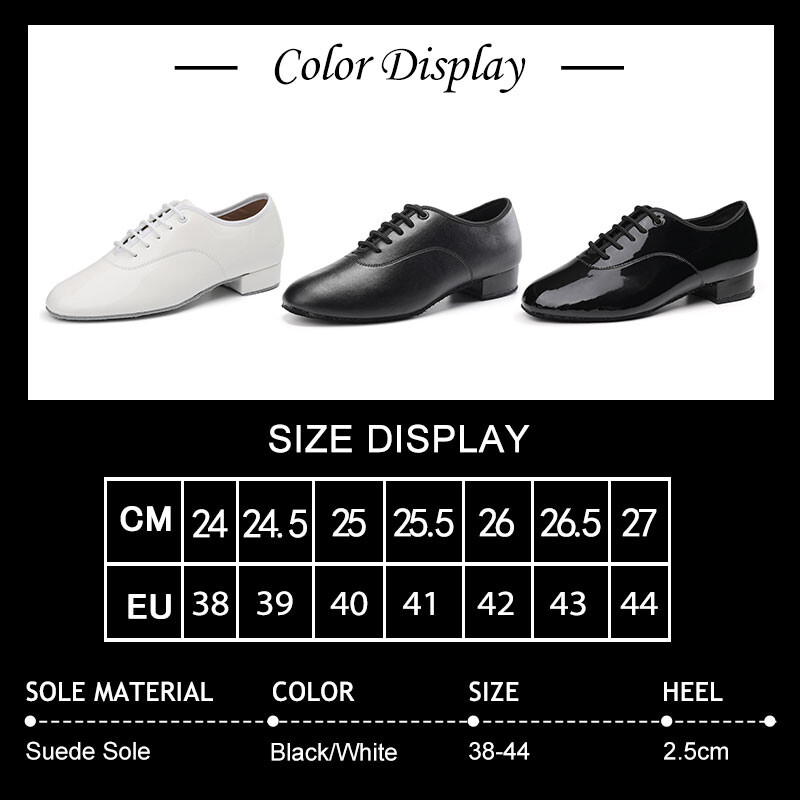 SWDZM muške kožne plesne cipele za muškarce, odrasle, crne modne muške plesne cipele, muške latino plesne cipele, meke veličine 38-44