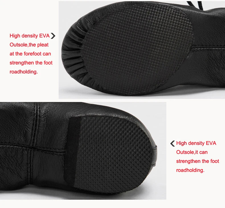 Παπούτσια χορού τζαζ μπαλέτου τζαζ από γνήσιο δέρμα για άνδρες Γυναικεία Απαλά αθλητικά παπούτσια χορού για αγόρια Black Tan Sport Pointe παπούτσια