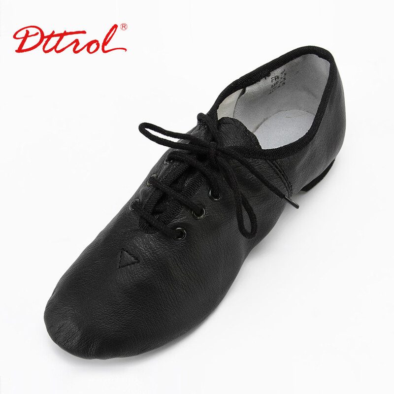 Παπούτσια χορού τζαζ μπαλέτου τζαζ από γνήσιο δέρμα για άνδρες Γυναικεία Απαλά αθλητικά παπούτσια χορού για αγόρια Black Tan Sport Pointe παπούτσια