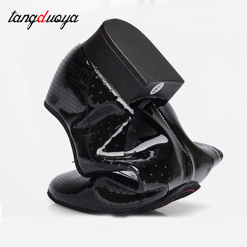 γνήσιο δέρμα Latin παπούτσια χορού αναπνεύσιμο ανδρικό γυαλιστερό δέρμα μοντέρνα τετράγωνα παπούτσια χορού Εσωτερική γούνα σόλα λουστρίνι