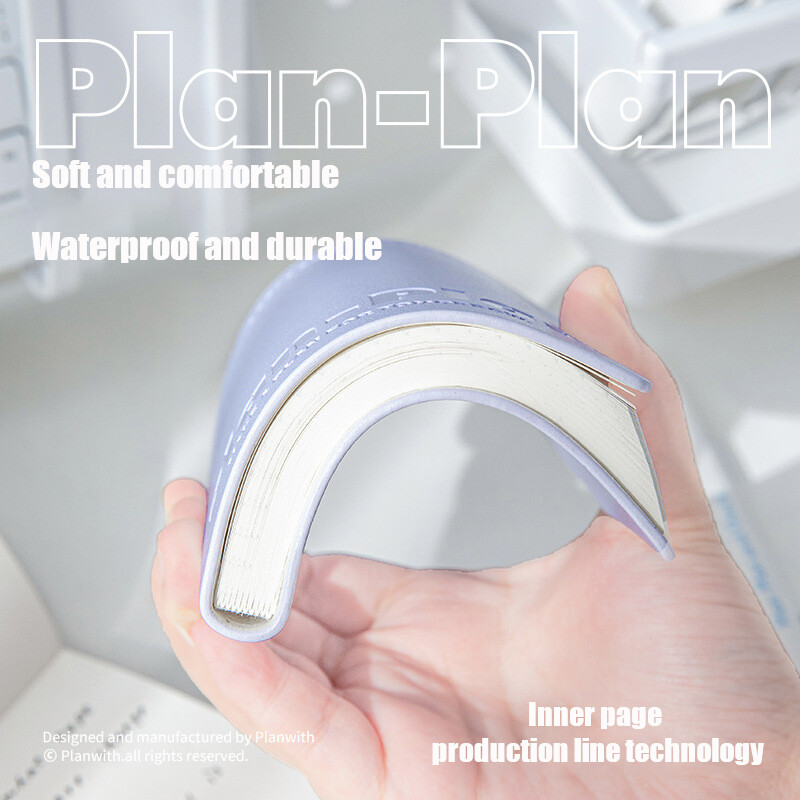 Τετράγωνο φορητό φορητό σημειωματάριο Αδιάβροχο μαλακό βιβλίο Απλό στυλ μαθητή που γράφει κενές και πλέγμα σελίδες 80/96 Φύλλα Χαρτιά Ημερολόγιο εργασίας