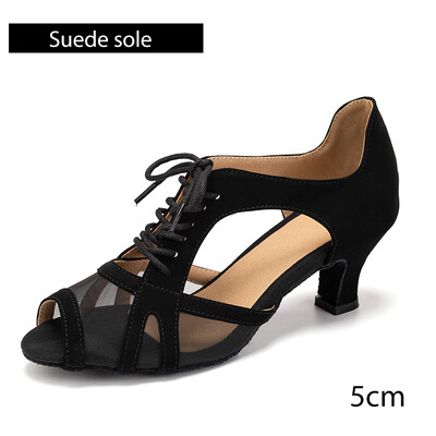 DKZSYIM Jazz Dance Shoes Sievietēm Āra Latīņamerikas kurpes Sieviešu Meiteņu Tango/Salsa Telpu apavi dejošanai Augstpapēžu kurpes 5cm-7cm