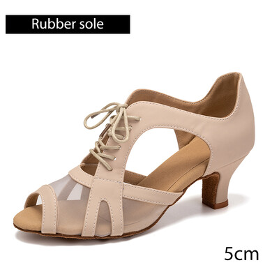 DKZSYIM Jazz Dance Shoes Sievietēm Āra Latīņamerikas kurpes Sieviešu Meiteņu Tango/Salsa Telpu apavi dejošanai Augstpapēžu kurpes 5cm-7cm