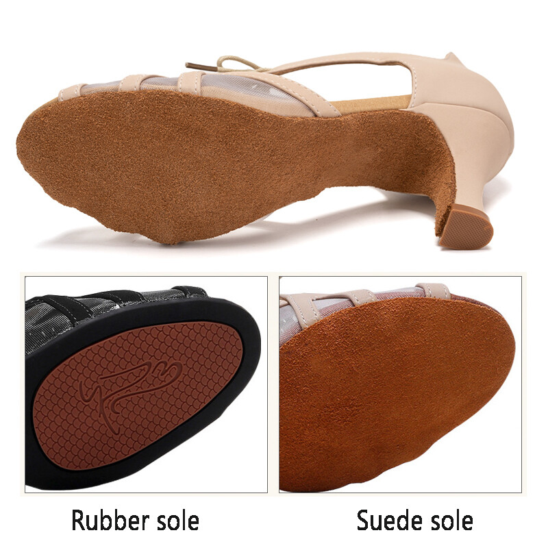 DKZSYIM Jazz Dance Παπούτσια Γυναικεία Υπαίθρια Latin Παπούτσια Γυναικεία κορίτσια Tango/Salsa Εσωτερικά παπούτσια για χορό Ψηλοτάκουνα 5cm-7cm