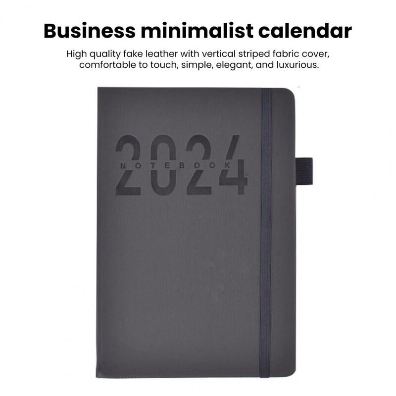 Portable Planner 2024 Planner Faux Leather Hardcover Πολύχρωμο Μηνιαίο Ευρετήριο Κομψό περιοδικό Μαθητικές προμήθειες