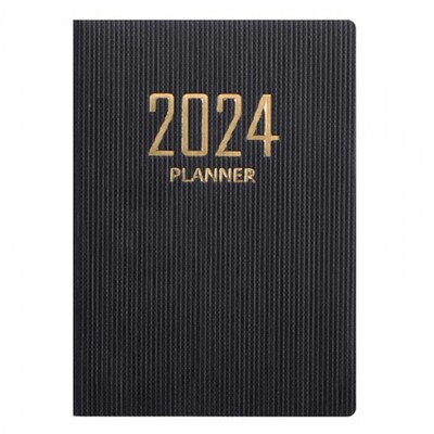 A7 2024 Angļu plānotājs, āda, cietais vāks, 180 lapas, tinti necaurlaidīgs papīrs, mini žurnāls piena produktiem, kabatas piezīmju grāmatiņa, studentu piederumi
