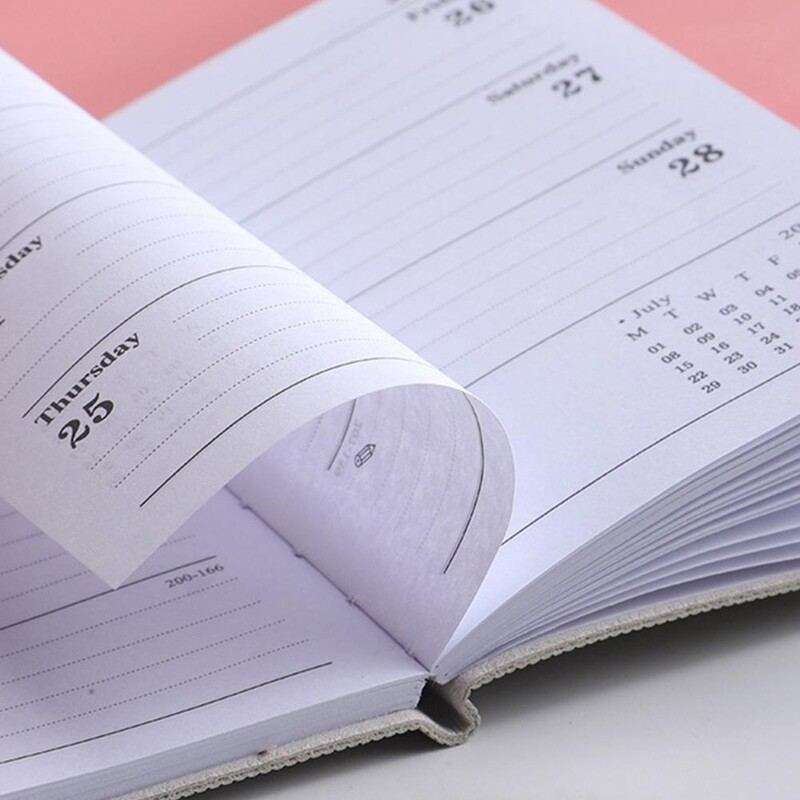 A7 2024 Angļu plānotājs, āda, cietais vāks, 180 lapas, tinti necaurlaidīgs papīrs, mini žurnāls piena produktiem, kabatas piezīmju grāmatiņa, studentu piederumi