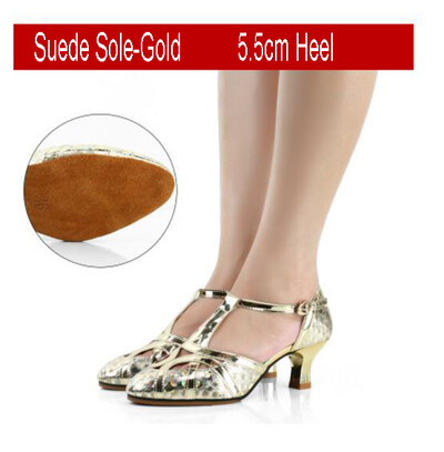Sieviešu mirdzošas ādas latīņu deju apavi ar slēgtu purngalu, mīksta zole Salsa Modernie apavi Tango balles deju apavi 3,5/5,5/6,5 cm papēdis