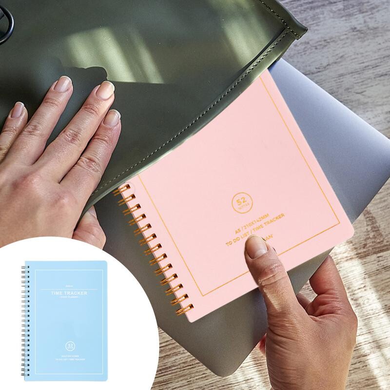 Tjedni planer Bilježnica sa spiralnim uvezom 52 tjedna Dnevni red Raspored organizator dnevnik Dnevnik Uredski pribor Školski pribor