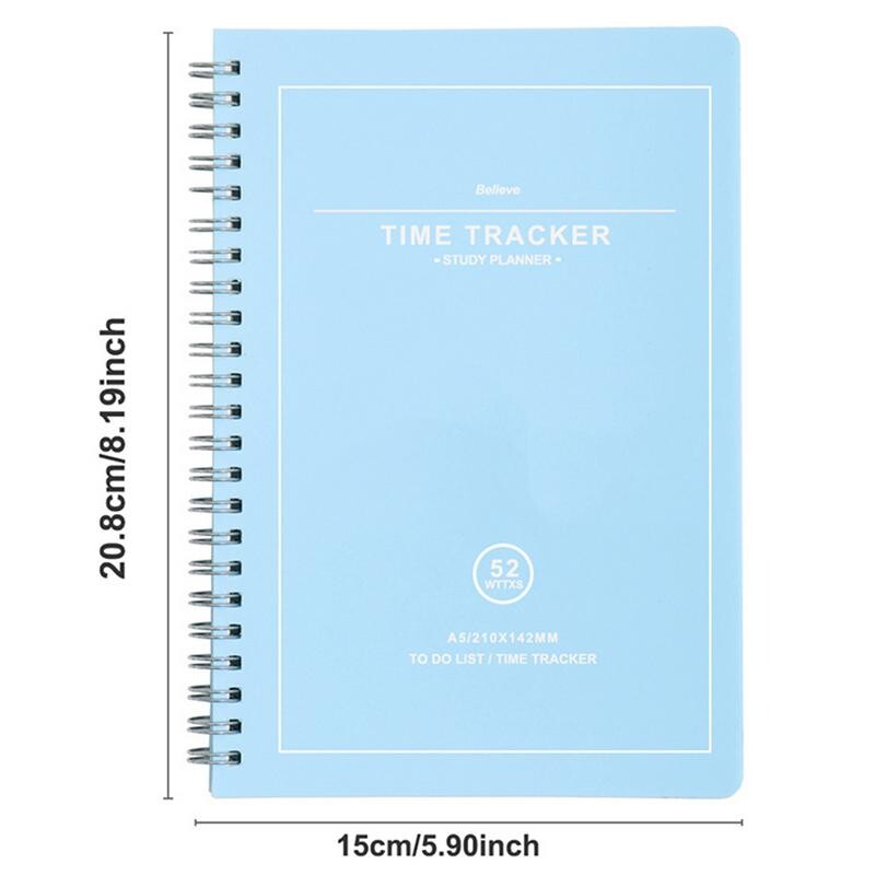 Tjedni planer Bilježnica sa spiralnim uvezom 52 tjedna Dnevni red Raspored organizator dnevnik Dnevnik Uredski pribor Školski pribor