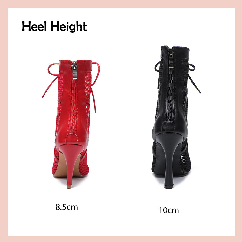 DKZSYIM Latin Dance Παπούτσια Γυναικεία Κόκκινα Μαύρα Γυναικεία Παπούτσια Τζαζ Γυναικεία παπούτσια 5-11 εκ. Τακούνια Salsa Tango Dancing