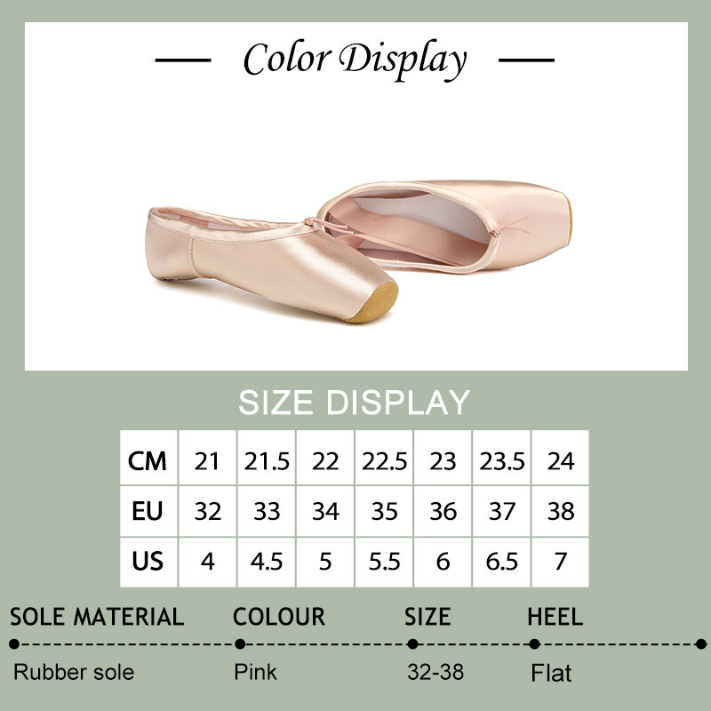 Ženske baletne cipele za djevojčice Ružičaste svilene balerine vrpce Baletne špice za ples za djecu i odrasle Profesionalne baletne cipele