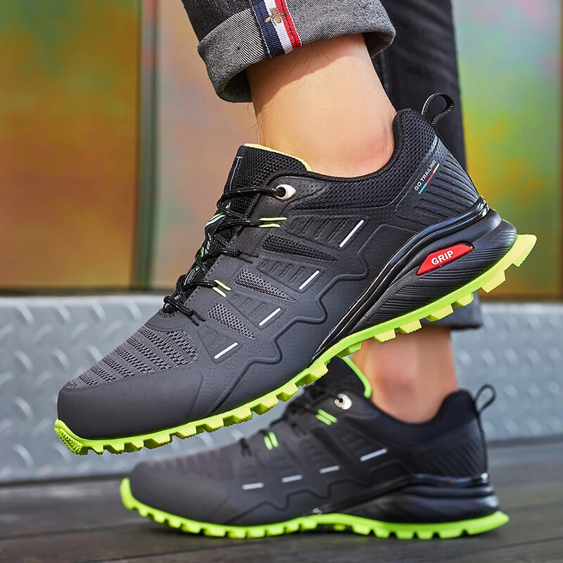Ανδρικά παπούτσια πεζοπορίας Lace Up Αθλητικά υπαίθρια παπούτσια πεζοπορίας Παπούτσια βουνού τζόκινγκ που αναπνέουν, αντιολισθητικά, μοντέρνα αθλητικά παπούτσια για κάμπινγκ