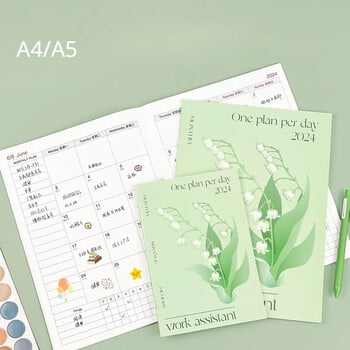 New Agenda Planner Calendar Notebook A4 Εβδομαδιαίος στόχος Λίστα ελέγχου συνήθειας 365 ημερών Πρόγραμμα διοργανωτής Μπλοκ γραφής Σχολικά είδη