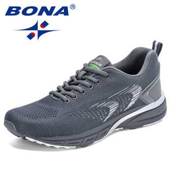 BONA New Arrival Άνετα αθλητικά παπούτσια για περπάτημα εξωτερικού χώρου Lace Up Αθλητικά παπούτσια για άντρες Ανδρικά παπούτσια τρεξίματος δημοφιλούς στυλ