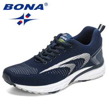 BONA New Arrival Άνετα αθλητικά παπούτσια για περπάτημα εξωτερικού χώρου Lace Up Αθλητικά παπούτσια για άντρες Ανδρικά παπούτσια τρεξίματος δημοφιλούς στυλ