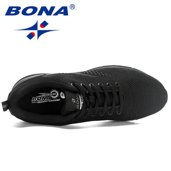 BONA New Arrival Άνετα αθλητικά παπούτσια για περπάτημα εξωτερικού χώρου Lace Up Αθλητικά παπούτσια για άντρες Ανδρικά παπούτσια τρεξίματος δημοφιλούς στυλ