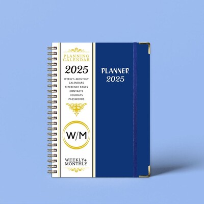 Jauns papīrs 2025. gada plānotājs piezīmju grāmatiņa ar indeksa zīmēm Spole 365 dienu dienasgrāmata Grāmata Skolas piederumi Piezīmju grāmatiņas A5 Dienas plāns Piezīmju grāmatiņa