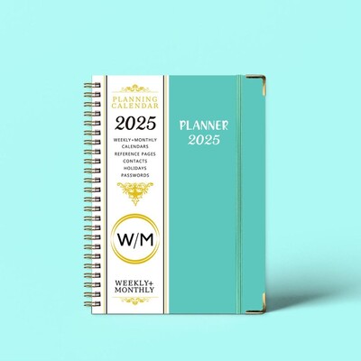 Jauns papīrs 2025. gada plānotājs piezīmju grāmatiņa ar indeksa zīmēm Spole 365 dienu dienasgrāmata Grāmata Skolas piederumi Piezīmju grāmatiņas A5 Dienas plāns Piezīmju grāmatiņa