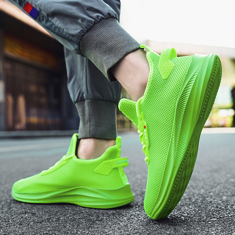 2024 Hot Sale Παπούτσια για τρέξιμο Ανδρικά καλοκαιρινά αθλητικά παπούτσια Ανδρικά αθλητικά παπούτσια τένις ελαφριά αναπνεύσιμα με πράσινο πλέγμα αθλητικά παπούτσια