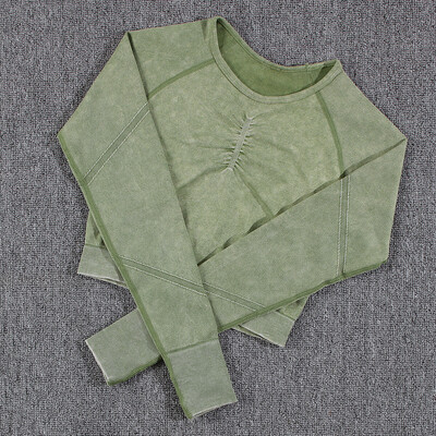 NORMOV 2vnt treniruoklių salės moterų komplektai besiūliai jogos rinkinys aukštu juosmeniu, sportinė apranga Push Up Sport treniruočių rinkiniai Fitneso kostiumas ilgomis rankovėmis