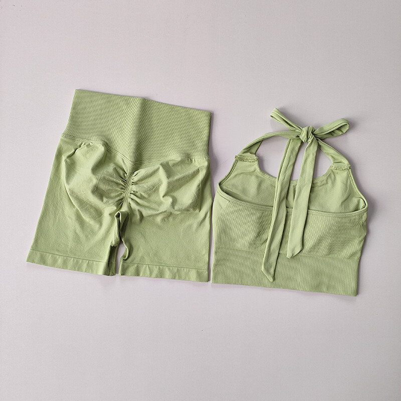 Ροδάκινο κοστούμι ανύψωσης γοφών Αθλητικό σουτιέν που κρέμεται στον λαιμό