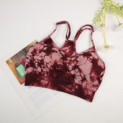 CHRLEISURE Γραβάτα Dye Yoga Σετ Γυναικεία Αθλητική Κοστούμι Ποδηλατικό σορτς με Σουτιέν για τρέξιμο Γυμναστήριο Ελαστική στολή γυμναστικής