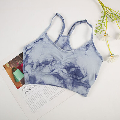 CHRLEISURE Γραβάτα Dye Yoga Σετ Γυναικεία Αθλητική Κοστούμι Ποδηλατικό σορτς με Σουτιέν για τρέξιμο Γυμναστήριο Ελαστική στολή γυμναστικής